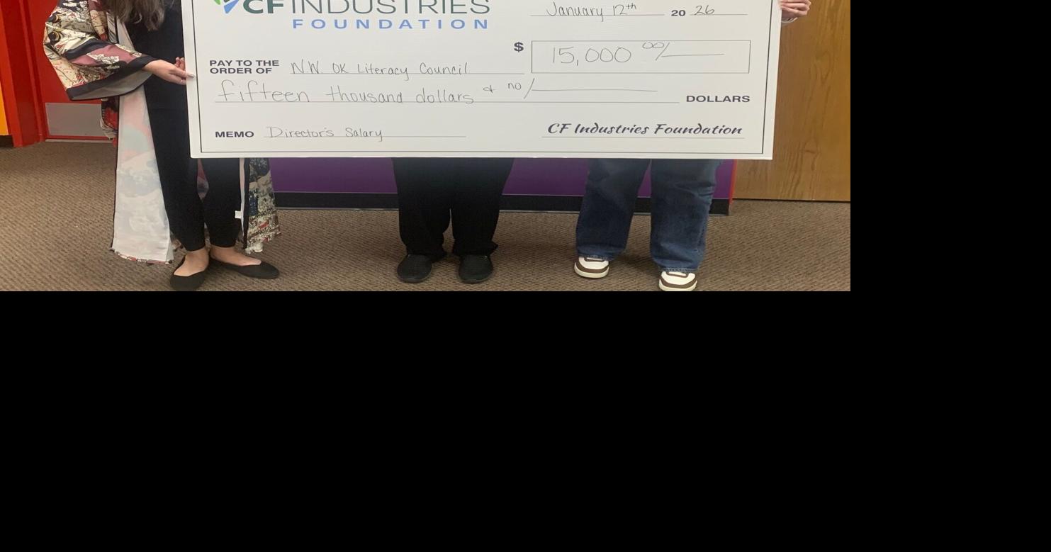 CF Industries awards $15,000 grant to Northwest Oklahoma Literacy Council