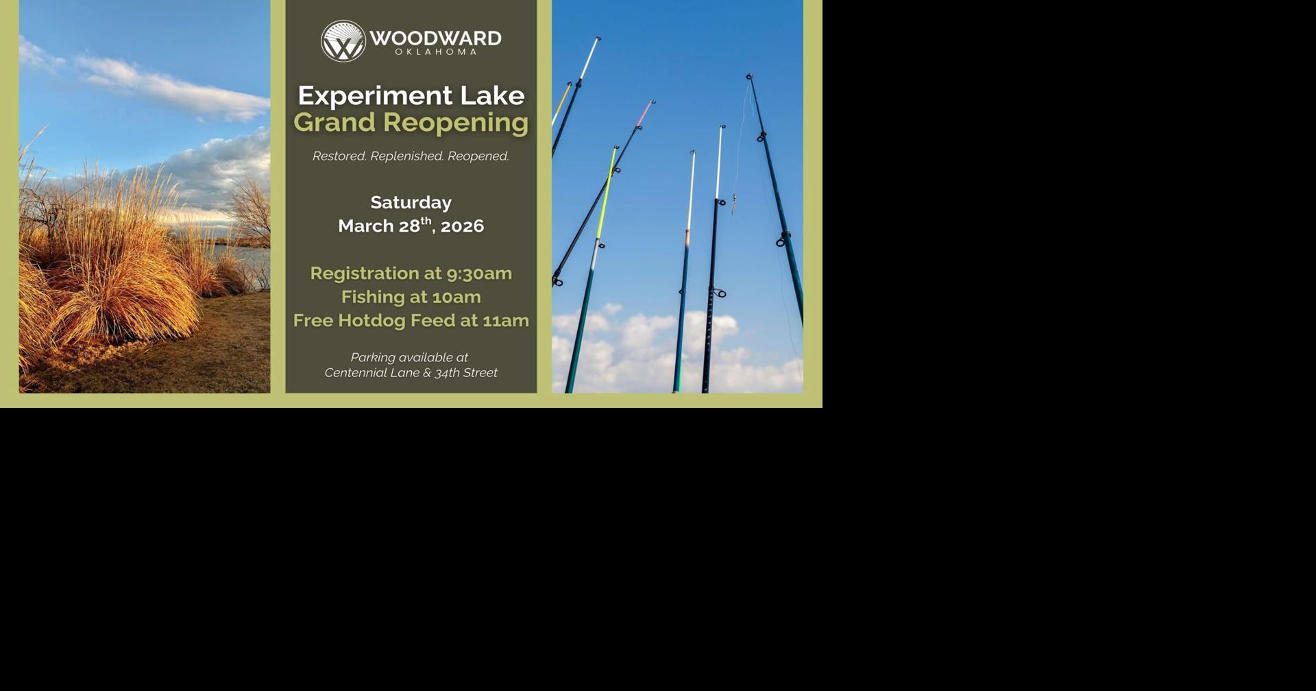 Experiment Lake grand reopening set for March 28 with hot dog feed and fishing derby