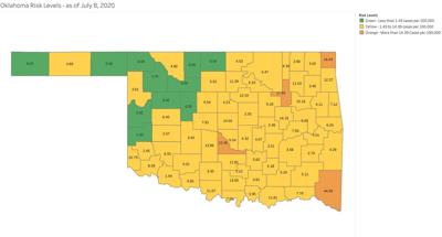 Oklahoma Unveils Color Coded County Map For Covid 19 Oklahoma Woodwardnews Net Oklahoma Unveils Color Coded County Map For Covid 19 Oklahoma Woodwardnews Net