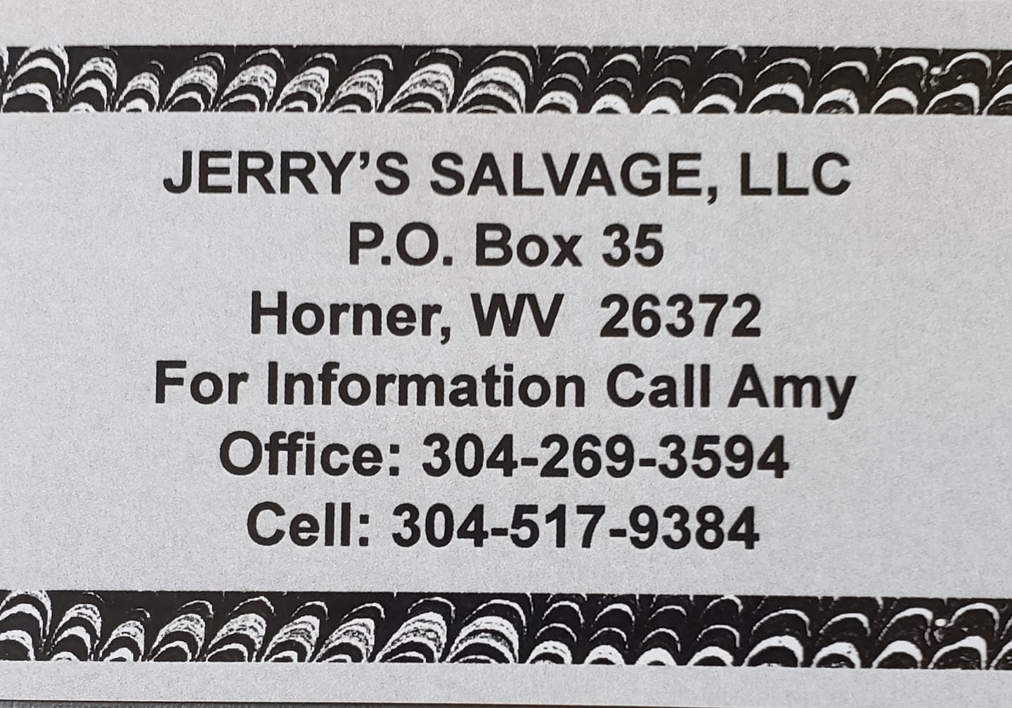 Jerrys Salvage recycling center scrap yard Horner, WV