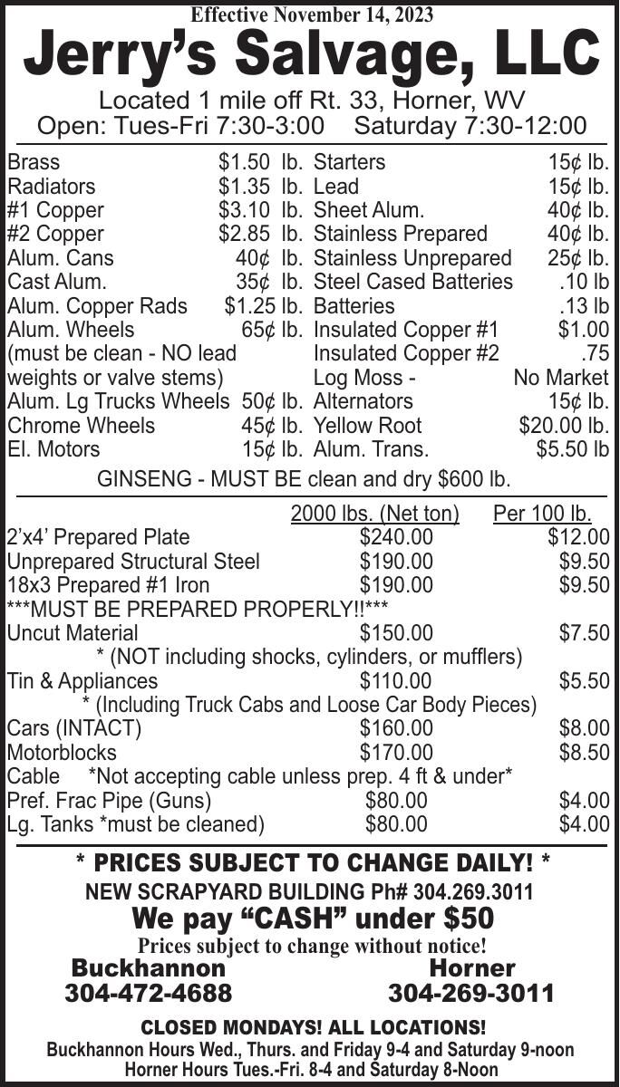 JERRY'S SALVAGE YARD (WD) Other