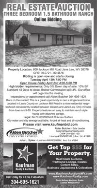 Kaufman Realty Auctions Real Estate Bridgeport Wv Wvnews Com