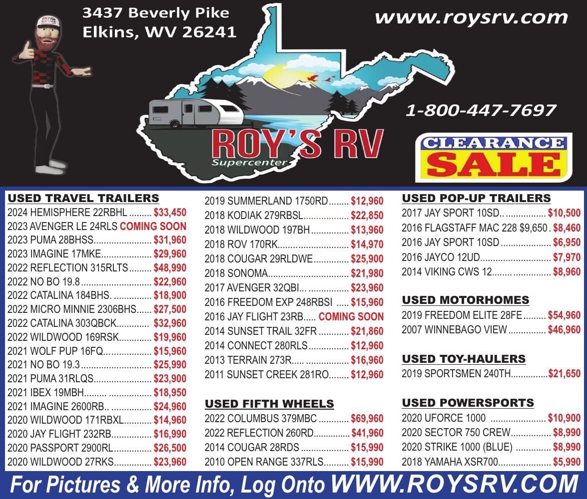 ROY'S RV SUPERCENTER, LLC | Other | wvnews.com