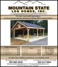 Mountain State Log Homes Inc Log Homes Cabins Jane Lew Wv Wvnews Com