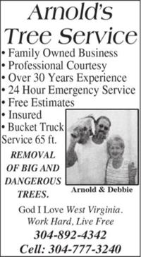 Arnold S Tree Service Removal Of Damaged Trees Pruning Newburg Wv Wvnews Com