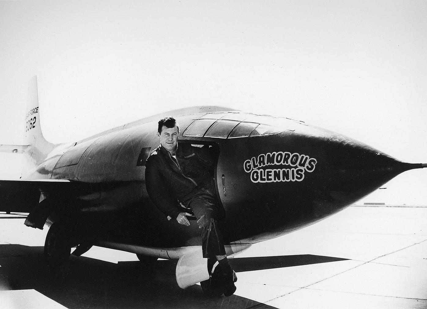 West Virginian Chuck Yeager, famed fighter pilot who later broke the