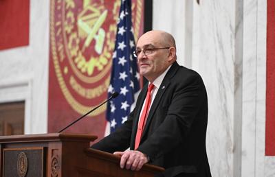 President Randy Smith on president's dais