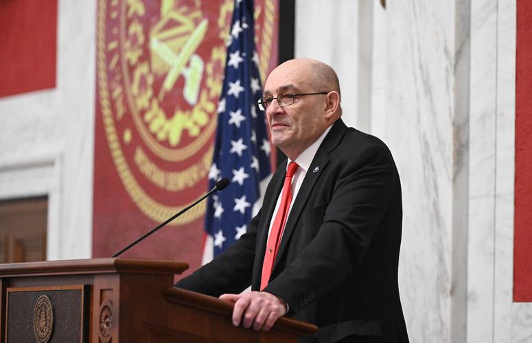 President Randy Smith on president's dais
