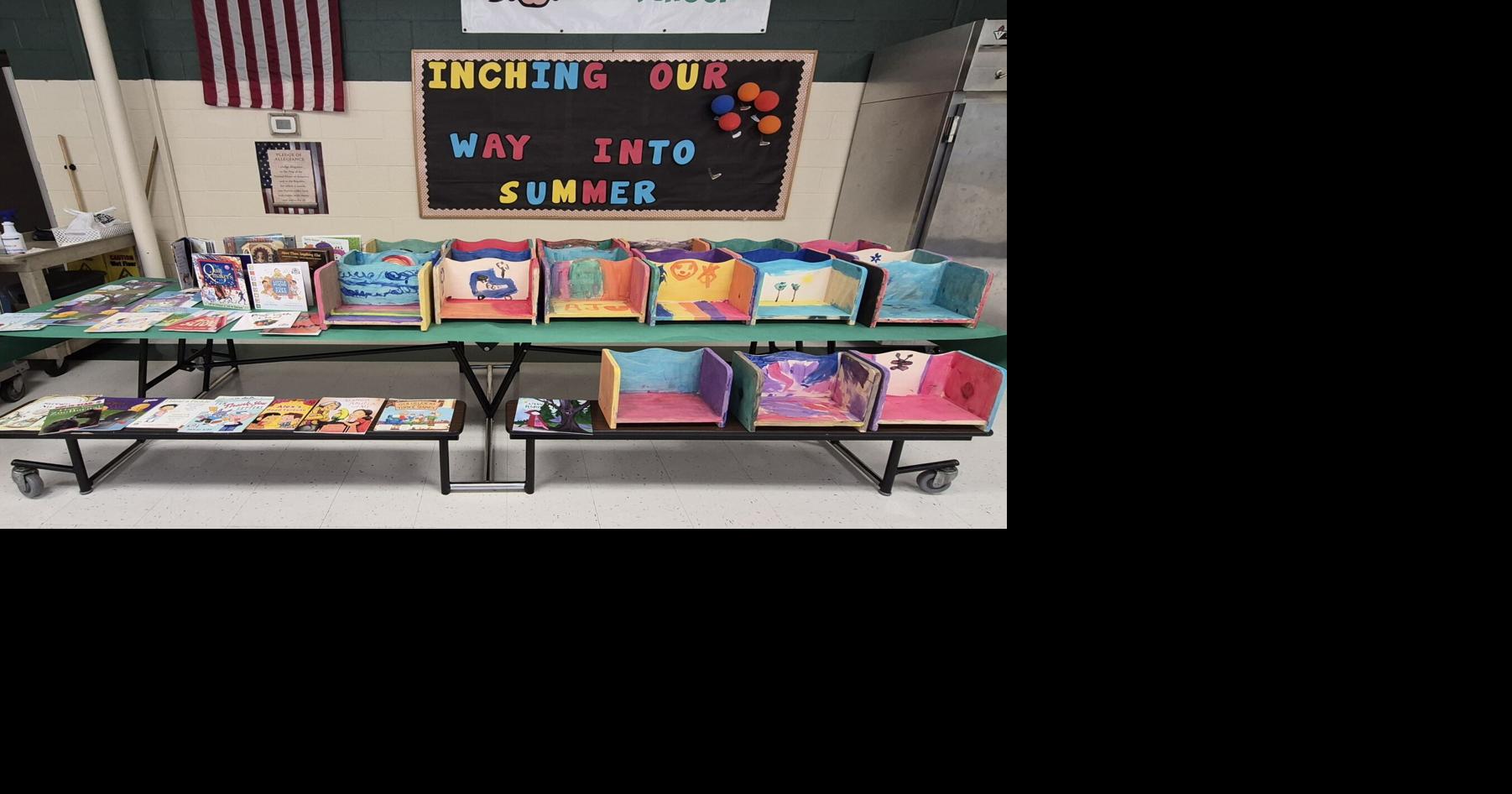 Gilmore kindergarteners launch home libraries with Janey Singleton Bookshelf Project