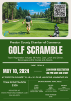 Preston County (West Virginia) Chamber of Commerce announces annual Golf Scramble fundraiser