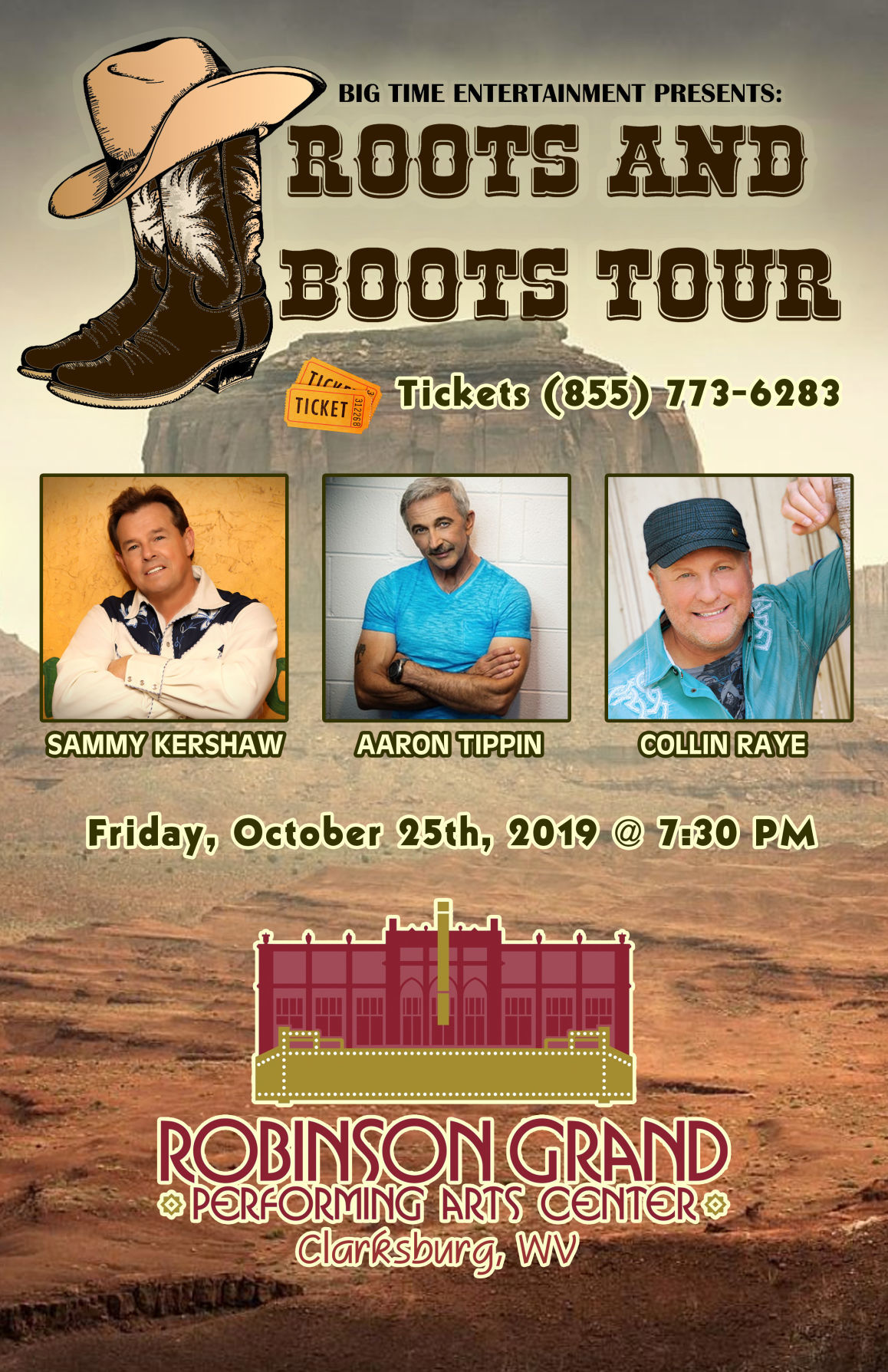 BOOTS TOUR stopping at Robinson Grand 