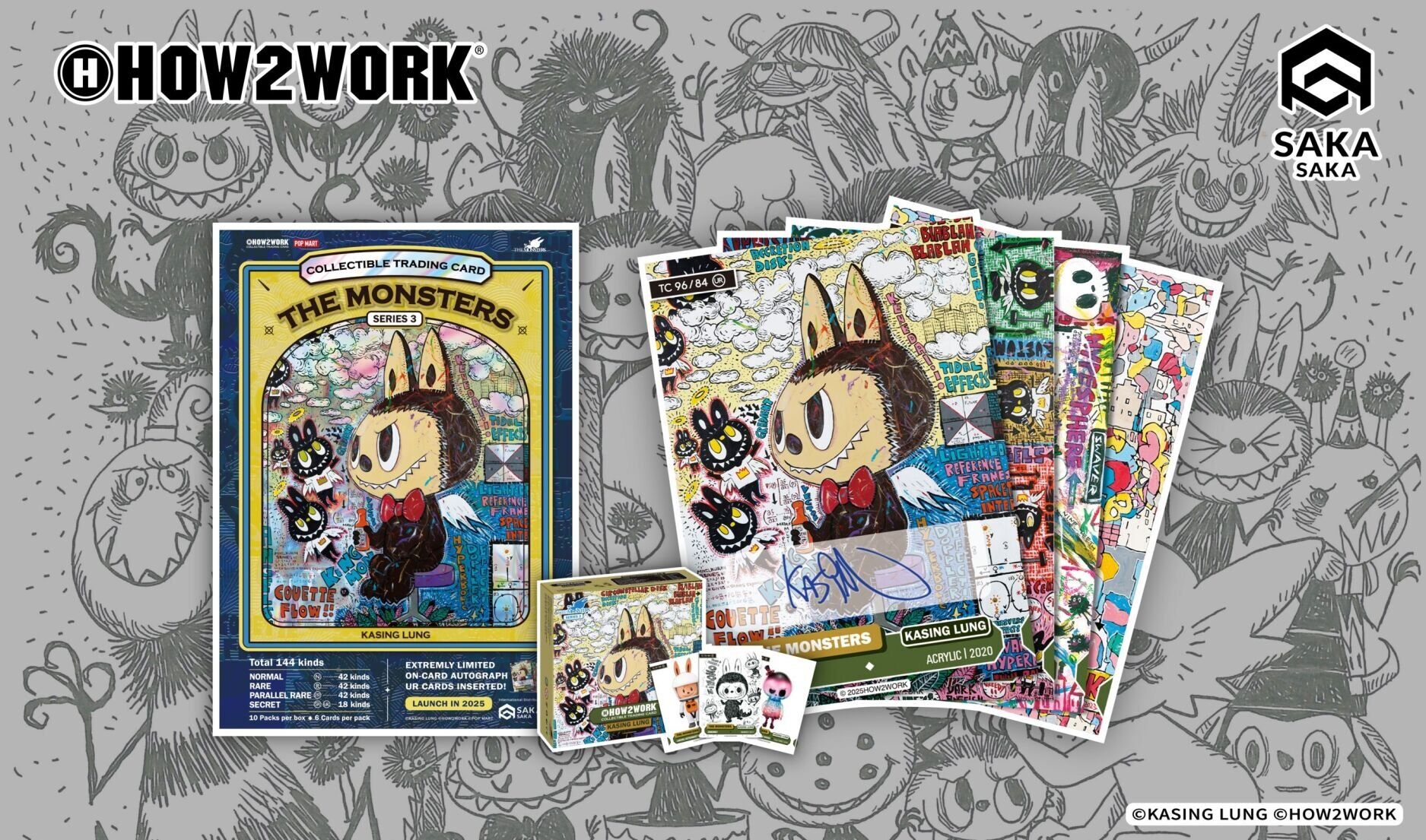 【How2work】The Monster Series 2 ラブブカード HOW2WORK and SAKA SAKA Partner for the Global Launch (exclude