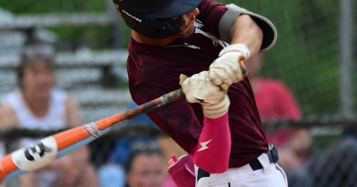 Fomt 6 Tyler Veltry at bat with 2 men on.JPG