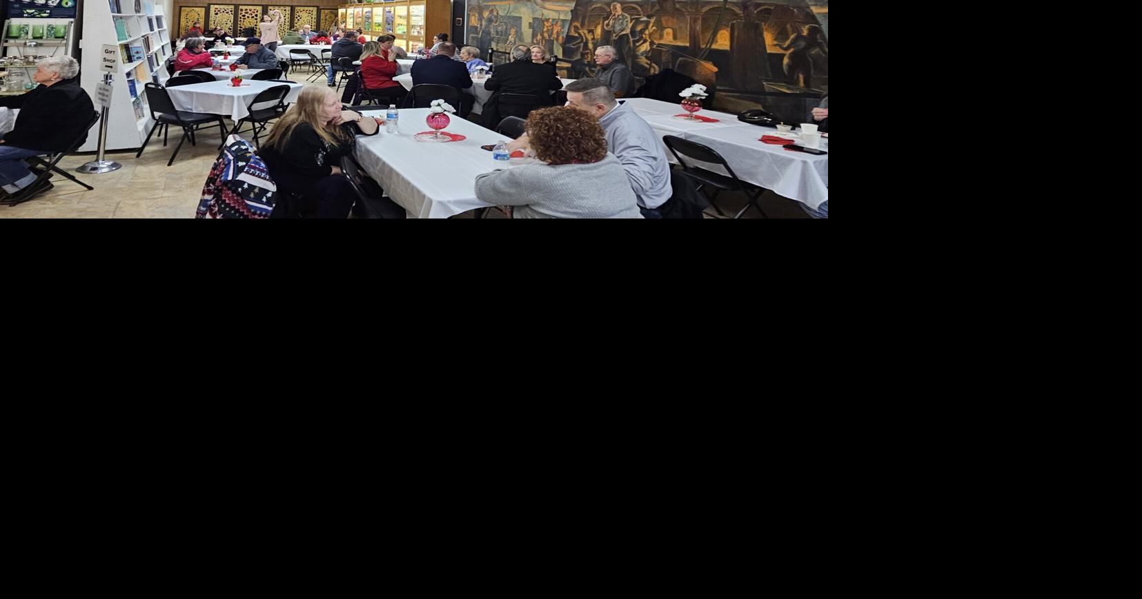 Sitting down during feast