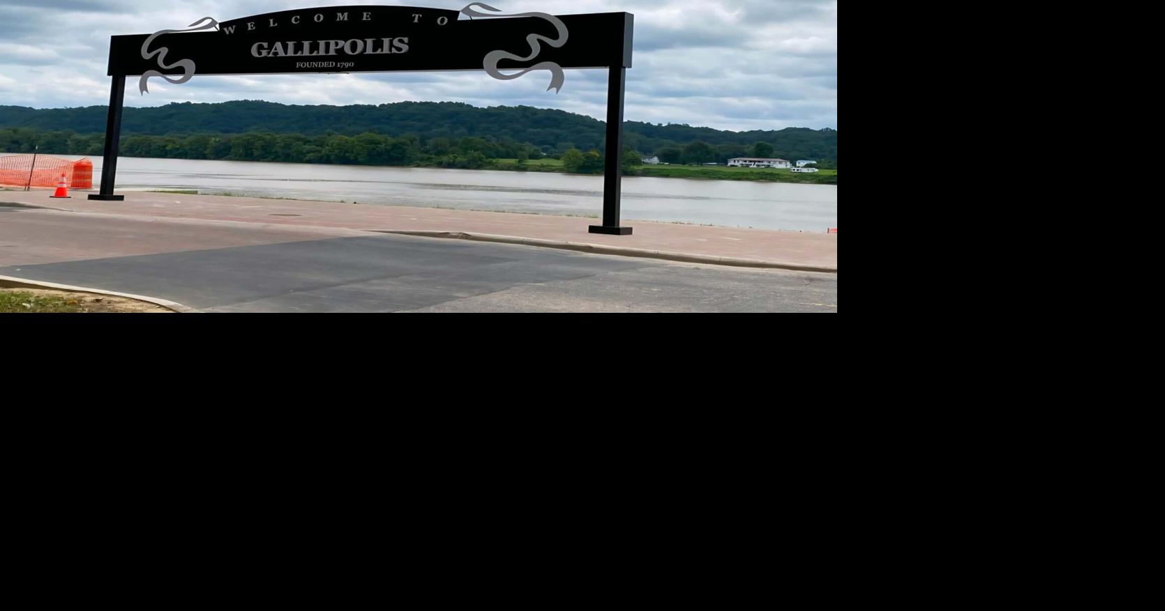 New welcome arch installed as Gallipolis Riverfront Improvement Project nears completion