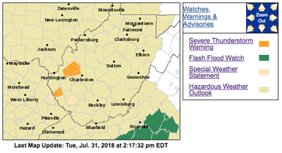 Severe thunderstorm warning issued for portion of southern W.Va. | WV ...