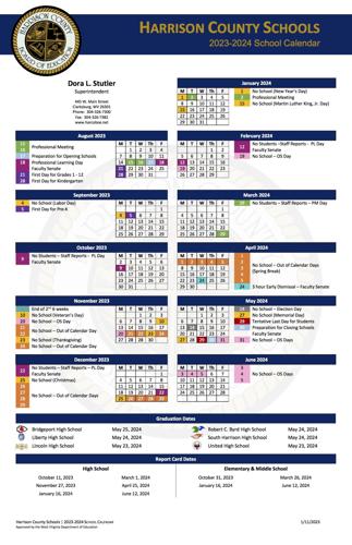 Harrison County School Calendar 2025