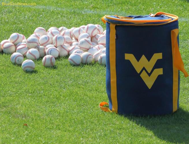WVU Baseball Bag Balls Front Logo