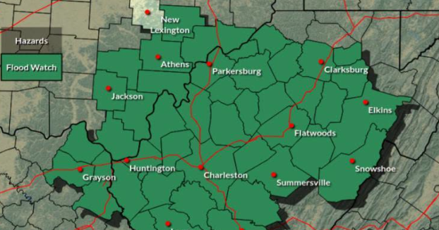 Flood watch issued for North Central West Virginia as heavy rain ...