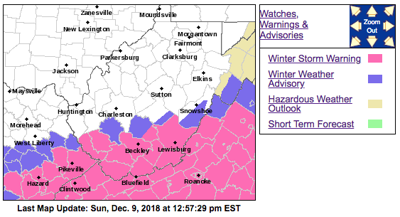 Update Southern Wv Counties Under Winter Storm Warning See School