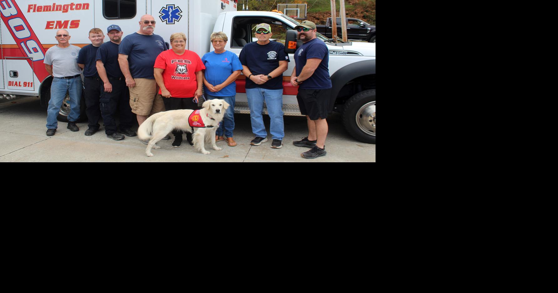 Therapy dog Sandy delivers comfort, pizza to Taylor County first responders