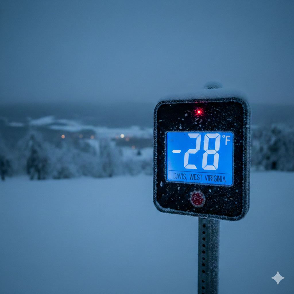 Davis, West Virginia, records lowest temperature in contiguous United ...