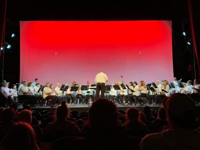 Shinnston Community Band, Brass Rhythm and Sax Orchestra will be center