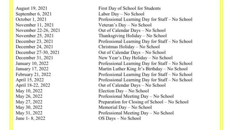 Doddridge County Schools Academic Calendar 2021-22 | WV News | wvnews.com Doddridge County Schools Academic Calendar 2021-22 | WV News | wvnews.com