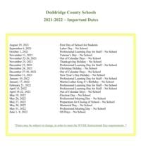 Doddridge County Schools Academic Calendar 2021-22 | WV News | wvnews.com doddridge-county-schools-academic-calendar-2021-22-wv-news-wvnews-com
