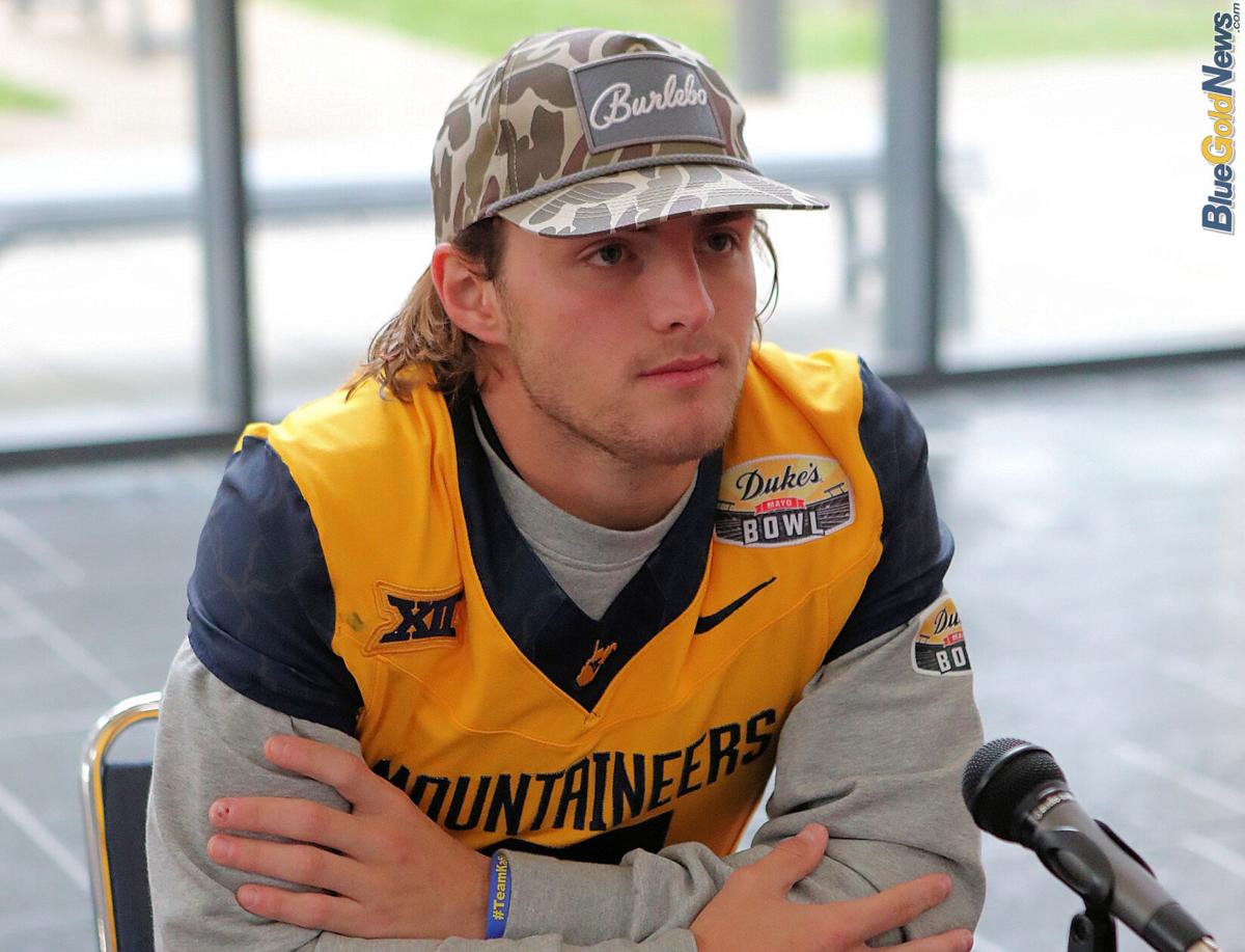 WVU Football Garrett Greene Front West Virginia University Sports