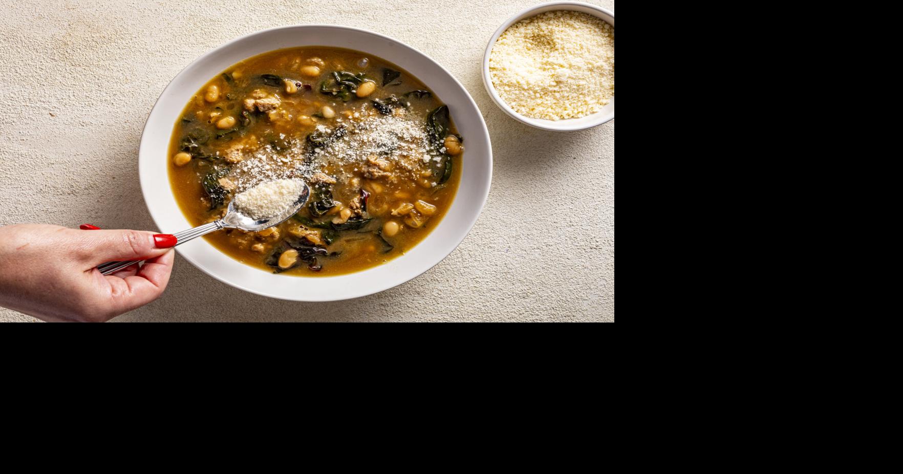 Lemony Greens and Beans Soup Recipe