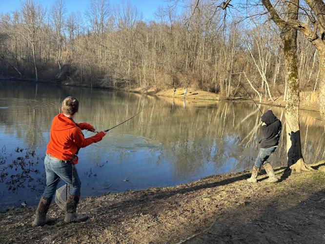 Marion Co., West Virginia, stocks Youth Fishing Pond with 800