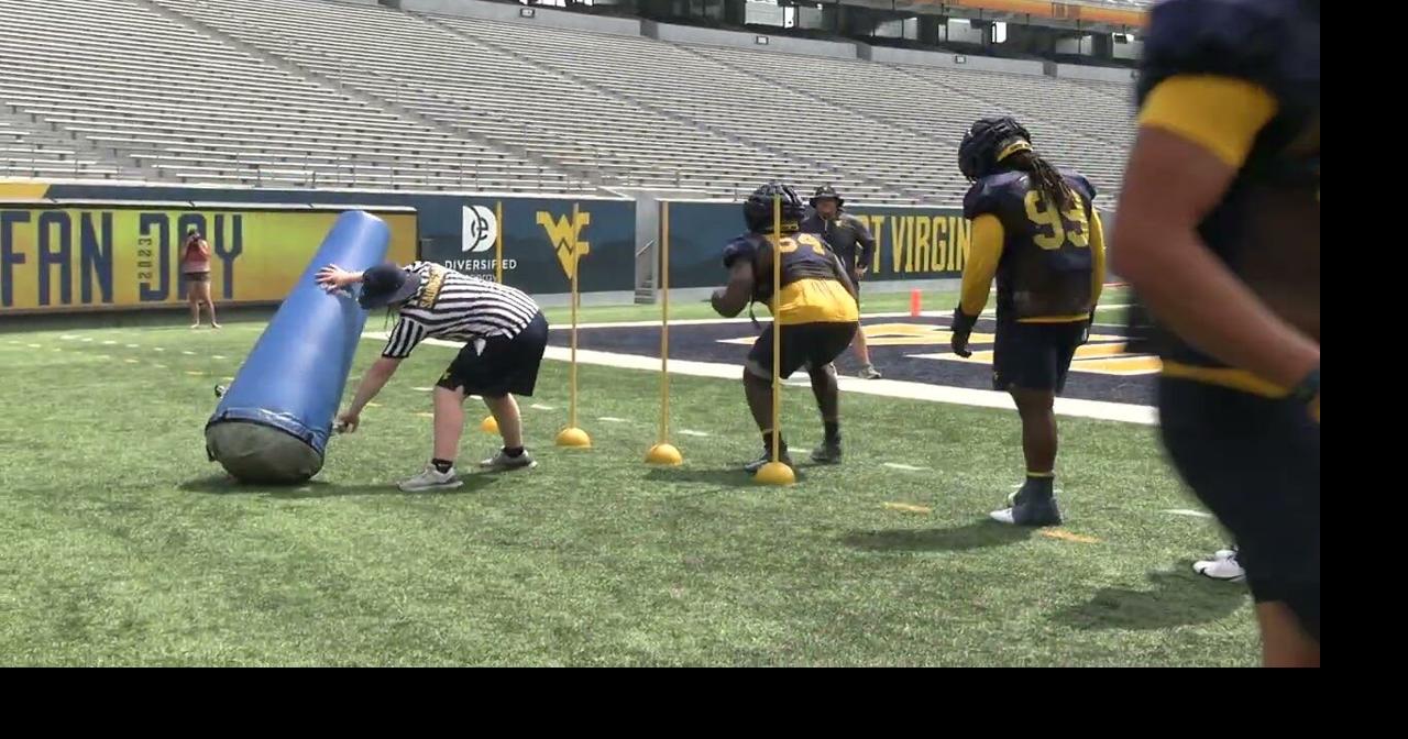 Drill package work continues as WVU fall football practice proceeds