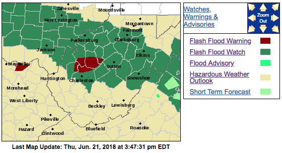 Update: Flash flood warning issued for parts of western W.Va. | WV News ...