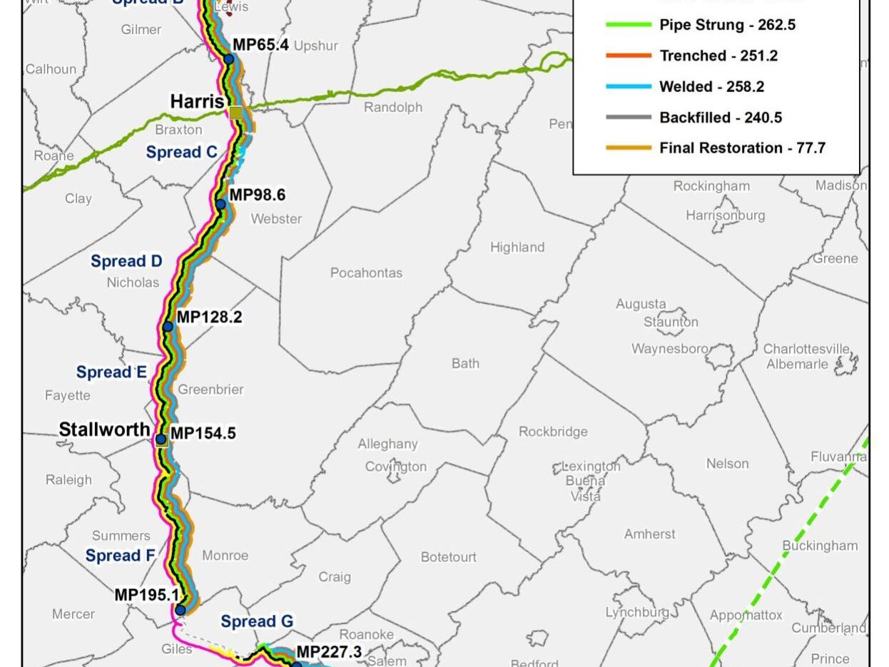 Completion Of Mountain Valley Pipeline Expected By Early 21 Wv News Wvnews Com