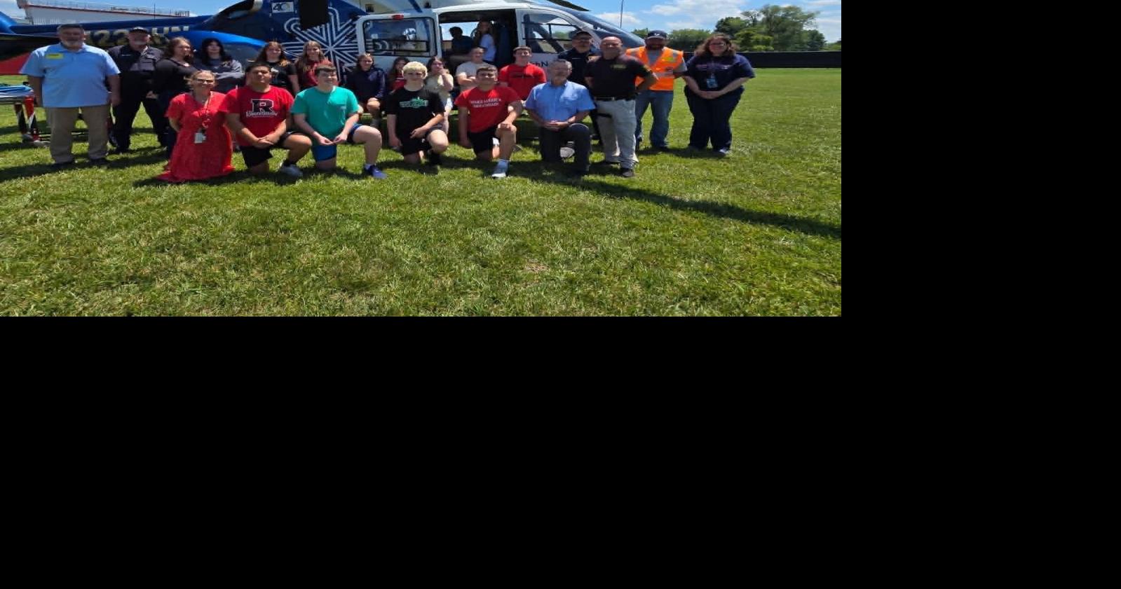 HealthNet helicopter landing caps first year of Ravenswood Middle aviation program