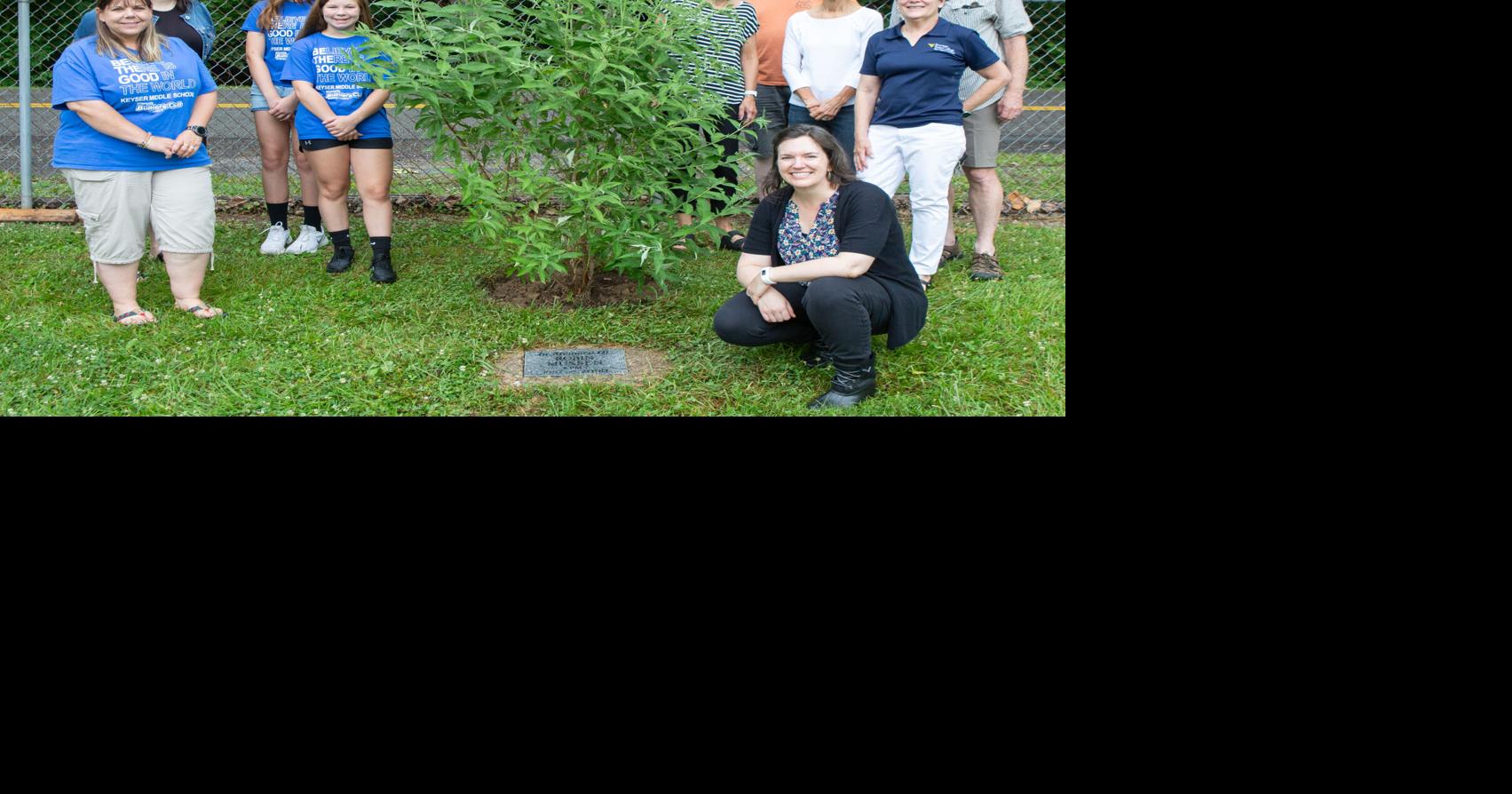 Keyser Middle students, friends, coworkers spruce up memorial to