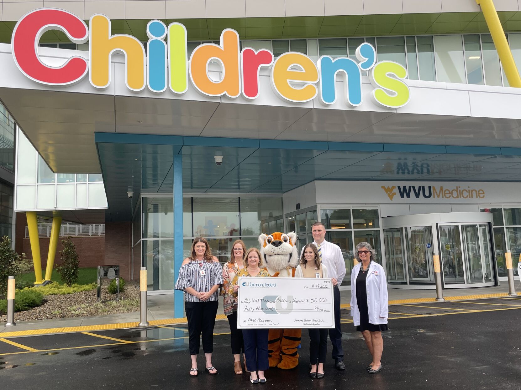 WVU Medicine Children's Gets $50,000 Donation From Fairmont Federal ...