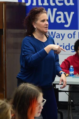 Melissa Sinisi leads the class