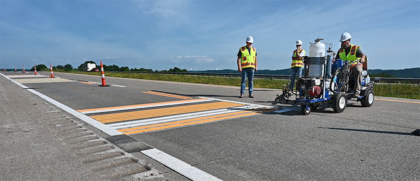 Section of U.S. 35 near Point Pleasant, West Virginia, used to test ...