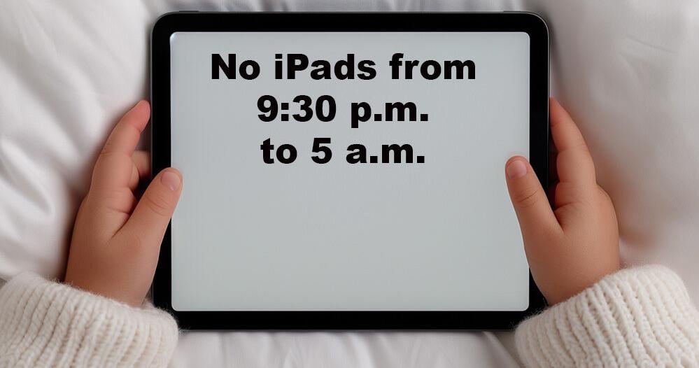 Central Preston Middle School disables internet access on student iPads and laptops nightly from 9:30 p.m. to 5:00 a.m.
