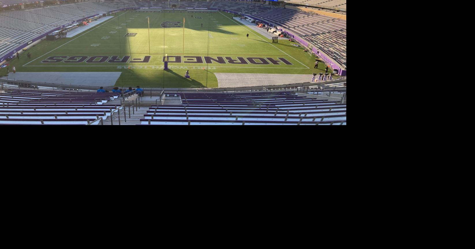 WVU FB 1024 Amon G. Carter sunny day end zone view front