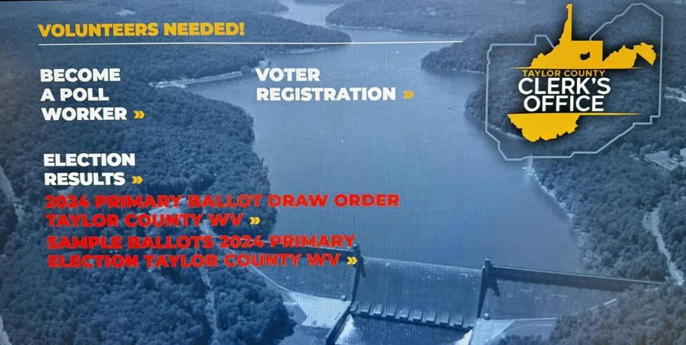 Taylor County (West Virginia) Clerk Jaron Freeman announces early and