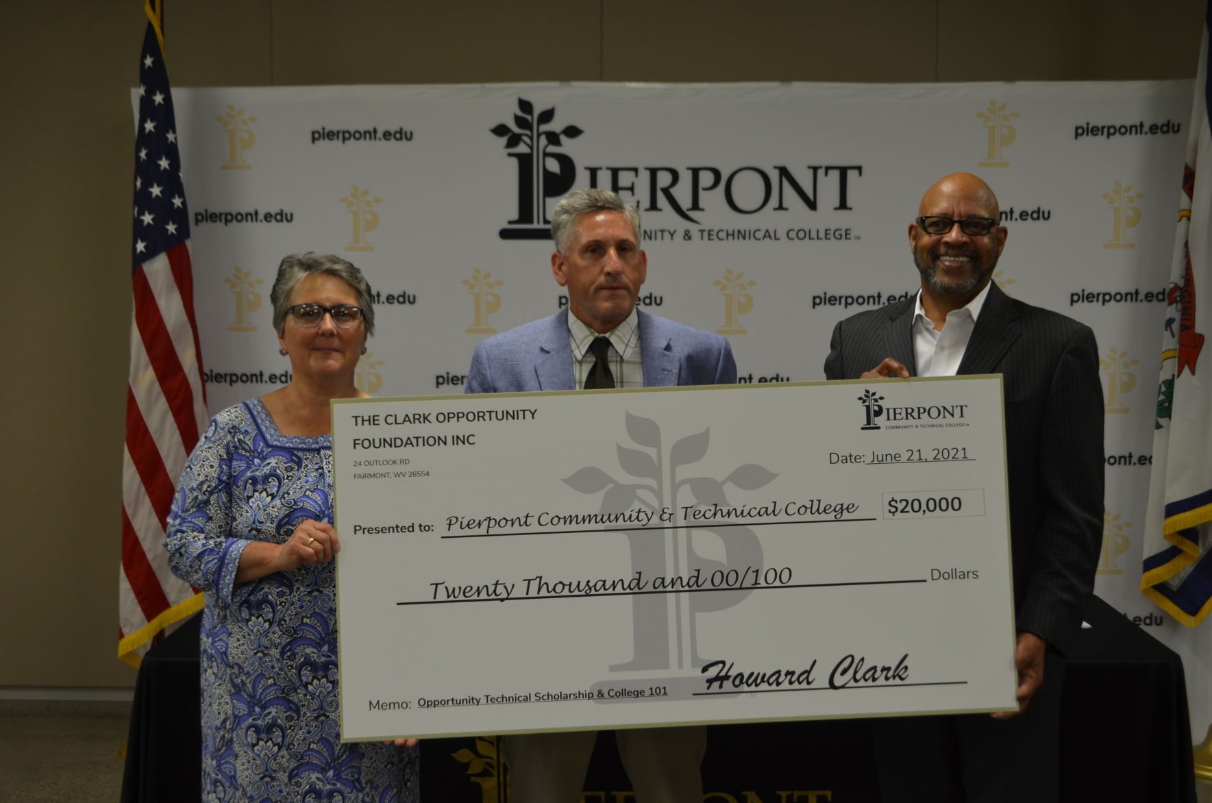 Clark Foundation Presents Pierpont Community, Technical College In ...