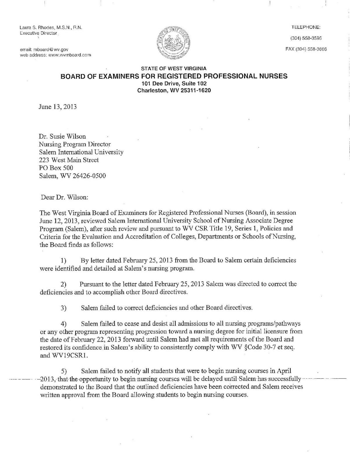 Sample Letter Of Explanation To Nursing Board