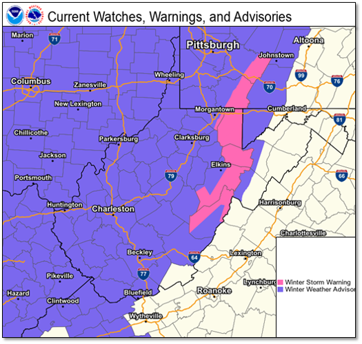 North Central West Virginia under winter weather advisory through ...
