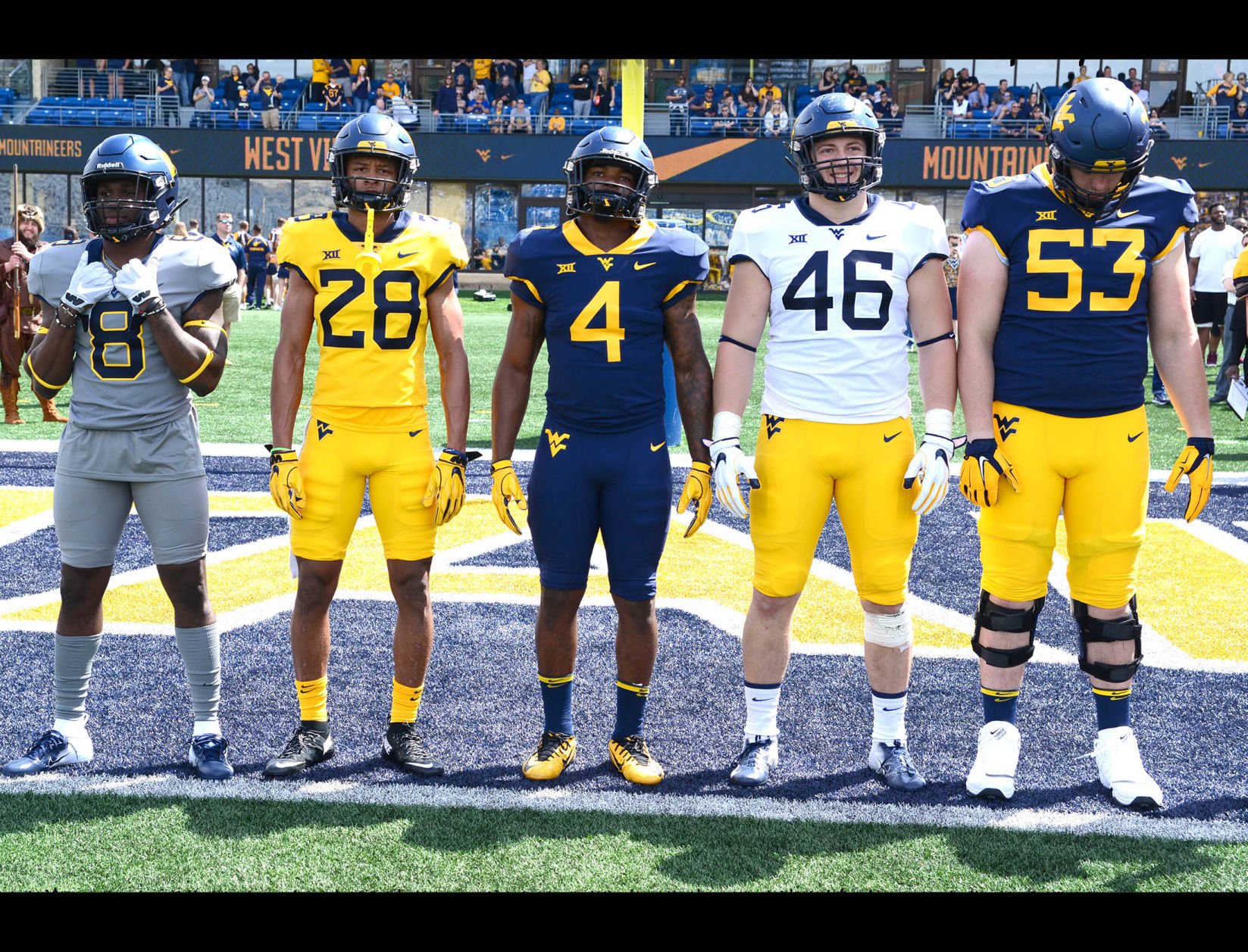 Grey wvu football store jersey