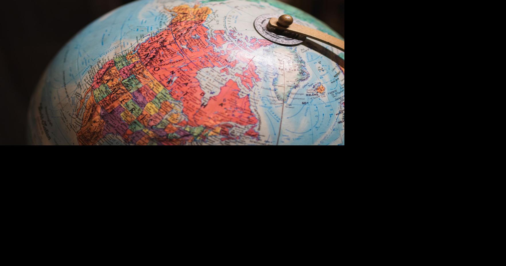 North America globe stock image