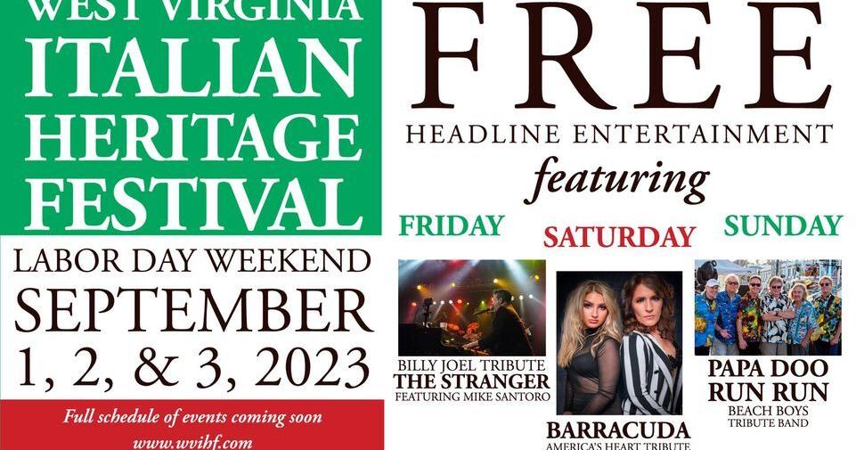 Programma di intrattenimento musicale per il West Virginia Italian Heritage Festival |