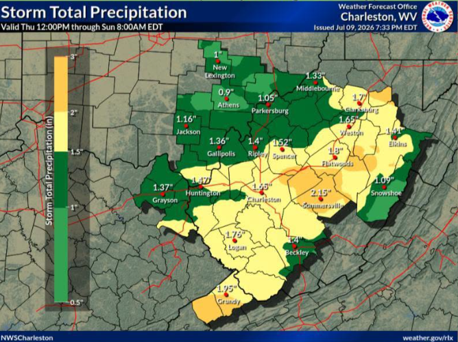 Flood watch issued for North Central West Virginia as heavy rain ...